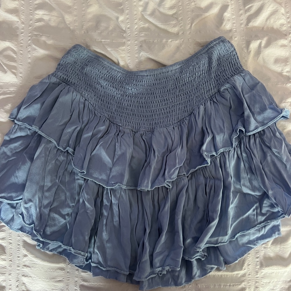 Blue Ruffled Women's Skirt